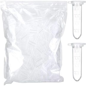 0.5ml Microcentrifuge Tubes 1000PCS,Centrifuge Tubes with Attached Lid,Clear Round Micro Centrifuge Small Sample Bottle Vials Container for Lab，Plastic Lab Snap Tubes，Clear Graduation in Kuwait