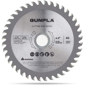Gunpla 3 Pieces 4-1/2-inch 40 Tooth Alloy Steel TCT General Purpose Hard & Soft Wood Cutting Saw Blade with 7/8-inch Arbor(Reduce Ring 5/8 inch) in Saudi Arabia