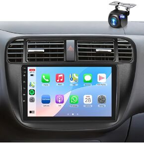 8Core 4+64G for Honda Civic 1996 1997 1998 1999 2000 2001 Wireless Carplay Android Auto,9" 1280*720P IPS Touch Screen Radio, Android Car Stereo/GPS/WiFi/32EQ DSP/59UI/Bluetooth 5.0/SWC/Backup Camera