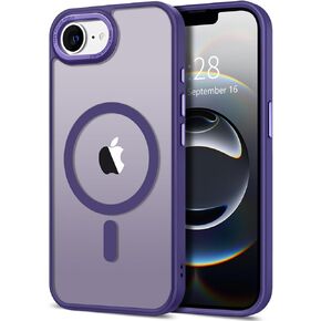 Hython Case for iPhone 13 Case Magnetic Translucent Matte Phone Cases 6.1" [Compatible with MagSafe] Thin Slim Fit Shockproof Bumper Hard Protective Cover for Women Men Girls, Frosted Black