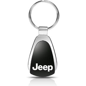 Au-tomotive Gold, Inc. Tear Drop Key Chain for Jeep (Black)