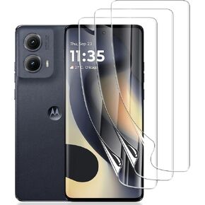 Fotbor 3 Pack Moto Edge 2023/2024 واقيات الشاشة المرنة الناعمة للشاشة EPU طبقة واقية تغطية كاملة حافظة شفافة خالية من الفقاعات واقي شاشة صديق لـ Moto Edge 2023/2024
