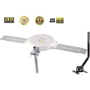 Lava Omnipro HD-8008 Omni-Directional HDTV Antenna 360 Degree - Attic or Roof Mount TV Antenna for Clear Reception, 4K 1080P (HD-8008_FBA)