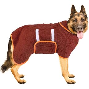 Bienbee Dog Bathrobe, Super Absorbant Dog Robe Adjustable Dog Towels for Drying Dogs Large, Dog Robes for after Bath Quick Drying and Warm Keeping for Dogs