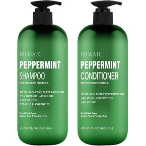 Tea Tree Shampoo and Conditioner Set for Hair Growth, For Thinning Hair and Hair Loss Treatments for Women & Men, Hair Thickening Products for Women & Men, Paraben & Sulfate Free Shampoo 20.2 FL Oz Each in Kuwait