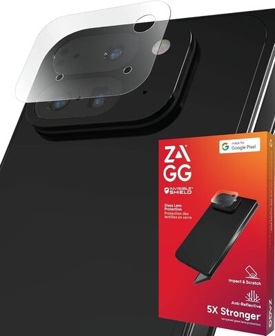 واقي عدسة الكاميرا ZAGG Glass Elite المضاد للانعكاس Google Pixel 9 Pro XL - حماية العدسة الزجاجية المضادة للانعكاس، أقوى 5 مرات، أقصى مقاومة للصدمات والخدش، مواد معاد تدويرها in Kuwait