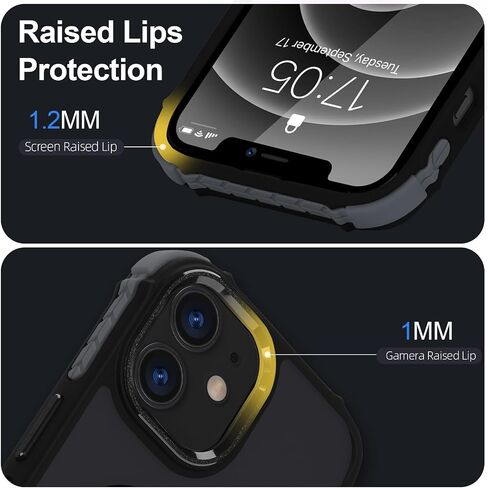 Magnetic for iPhone 13 Case, Compatible with Magsafe, Bumper Military-Grade Protective Cover, Slim Shockproof Anti-Scratch Translucent Matte Men Women Phone Case for iPhone 13 6.1", Orange in Saudi Arabia