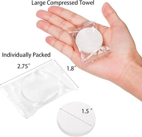 Jucoan 300 PCS Mini Compressed Cotton Towels, Disposable Compressed Tablet Towels, Portable Magic Tower Coin Face Washcloth for Travel Outdoor Hiking Camping Sports Hotel Beauty Salon in Kuwait