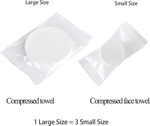 Jucoan 300 PCS Mini Compressed Cotton Towels, Disposable Compressed Tablet Towels, Portable Magic Tower Coin Face Washcloth for Travel Outdoor Hiking Camping Sports Hotel Beauty Salon in Kuwait