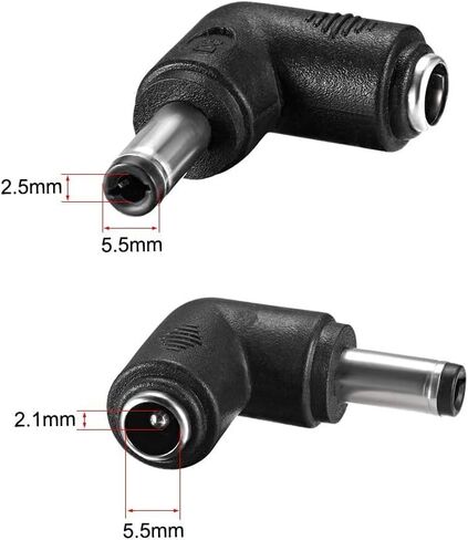 5.5x2.1 mm to 3.5 X 1.35mm DC Adapter, 3.5 mm Barrel Plug to 5.5x2.1 mm Adapter Laptop Made for Security Cameras, LED Lighting, USB Lights, USB Fans, Table Lamp, Bluetooth Audio in Kuwait