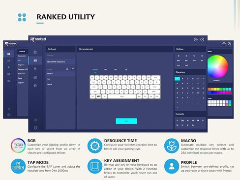 تصنيف N60 Nova 60% عامل الشكل | لوحة مفاتيح الألعاب الميكانيكية القابلة للتبديل السريع | 61 مفتاحًا بإضاءة خلفية LED RGB متعددة الألوان لألعاب الكمبيوتر/Mac (أسود، أصفر جاترون) in Kuwait