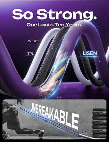 LISEN 240W Chubby Cable, 4 in 1 Charging Cable (6.6FT) with Breathing Light, USB A/C to C/L Multi Charging Cable for iPhone 16 15 Pro Max MacBook, iPad Pro Air, SamSungS24, iPhone 14 13 12, Black in Kuwait