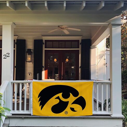 University of Iowa Flag Hawkeyes Flags Banners 100% Polyester Indoor Outdoor 3x5 (Style 1) in Kuwait