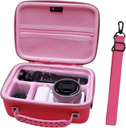 حافظة XANAD صلبة لهاتف Sony Alpha ZV-E10/ZV-E10L/ ZV-1/ZV-1F طقم ملحقات كاميرا Vlogger حامل ثلاثي القوائم (GP-VPT2 BT) وميكروفون - حقيبة تخزين للحمل in Kuwait