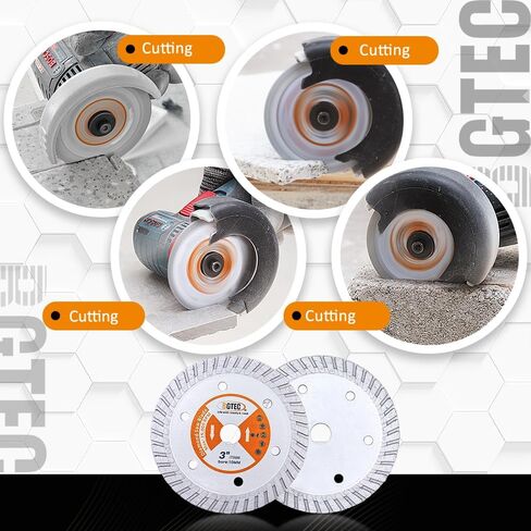 TCT Carbide Wood Saw Blade-BGTEC Wood Cutting Dics, 3pcs 3"/75mm 24T with 10mm Arbor for Angle Grinder to Cutting Wood Plastic. in Kuwait