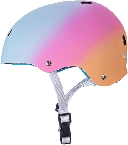 Triple Eight The Certified Sweatsaver Helmet for Skateboarding, BMX, Roller Derby and Roller Skating, White Glossy, L/XL in Kuwait