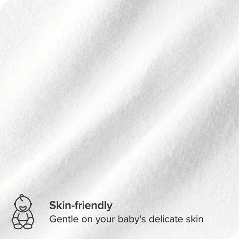 Bare Home Flannel Receiving Blanket, Premium 100% Cotton Flannel Blanket 6-Pack, Hypoallergenic, Gentle on Skin, Warm and Durable (Receiving, Cream) in Saudi Arabia