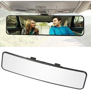 Rear View Mirror, 11.8 Inch Panoramic Anti-Glare Rearview Mirror, Car Interior Clip-On Wide Angle Rear View Mirror to Reduce Blind Spot Effectively for Car SUV Trucks – Convex - Blue