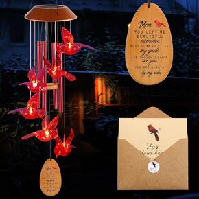 Butterfly Solar Wind Chimes,2024new Gift for All mom/dad/Women/Grandma/Daughter/Aunt/Friend/Wife and Sister. Yard Decor,Gardening Gift, Birthday Gift, Christmas Decorations,Patio Decor