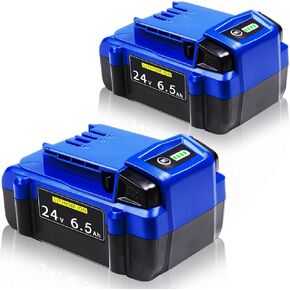 FSKE 2Pack 6.5Ah Batteries Replacement for Kobalt 24V Battery KB624-03 KB524-03 KB424-03 KB224-03 Cordless Tools