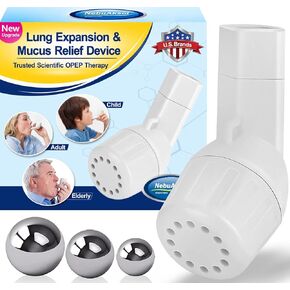 Lung Exerciser Device, Breathing Exercise Device for Lungs, Valve Mucus Removal Device, Mucus Clearance and Lung Expansion Device