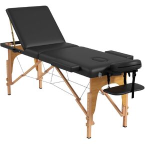 civama Massage Table Massage Bed Portable, 29 LBs Light Weight Foldable Tattoo Facial Care Spa Lash Bed Aluminum Frame with Accessories Carrying Bag, Beige