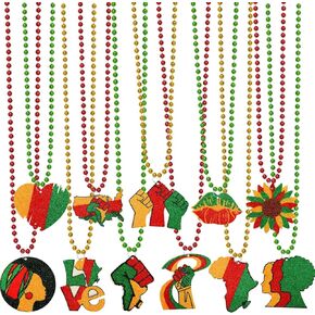 NOVWANG 21Pcs Mardi Gras Accessories Beads Necklaces Green Purple Gold Bead Necklaces for Mardi Gras Carnivals Celebration Parade Throws Party Favor Decorations Supplies(11 Designs)