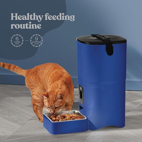 Smart Automatic Cat Feeder - 6-L Reliable Automatic Cat Food Dispenser with Display LCD Screen for Easy Set Up -Portion Control Automatic Dog Feeder - Desiccant Bag Keeps Dry Food Fresh-Voice Recorder in Kuwait