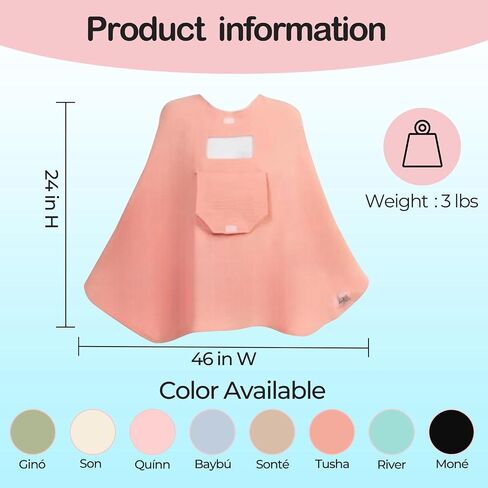 Muslin Nursing Cover for Baby Breastfeeding –Peekaboo Window -100% Breathable Cotton Privacy Nursing Shawl in Saudi Arabia