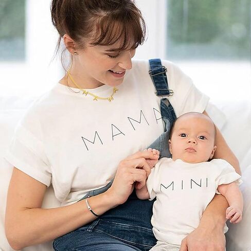SmileBelle Mama Necklace as New Mom Christmas Gifts, Mom to Be Gift as First Time Mommy Gifts Mom Necklace Pregnancy Gifts for Expecting Mom Mama to Be Gifts as New Mom Gifts After Birth in Kuwait