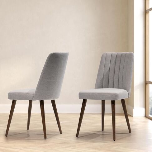 Still Dining Chair Set of 2 Upholstered Performance Fabric Dining Chair Accent Side Chair Dining Room Living Room Bedroom Restaurant Coffee Shop Tool-Free Easy Assembly in Kuwait