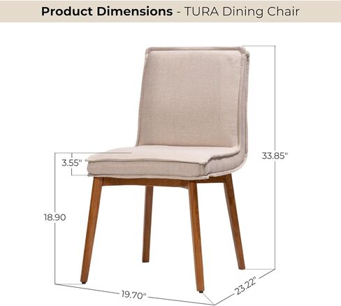 Still Dining Chair Set of 2 Upholstered Performance Fabric Dining Chair Accent Side Chair Dining Room Living Room Bedroom Restaurant Coffee Shop Tool-Free Easy Assembly in Kuwait