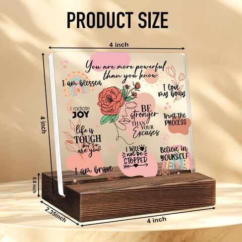 It is Okay to Make Mistakes Funny Acrylic Plaque Sign with Wooden Stand, Mental Health Awareness Gifts, School Counselor Therapy Office Decor, Inspirational Gifts for Women in Kuwait