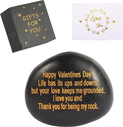 Anniversary Wedding Gifts for Him, Her, Couple Gifts, for Couple, Husband, Wife, Boyfriend or Girlfriend, Engraved Natural Rock Gift with Words. in Saudi Arabia