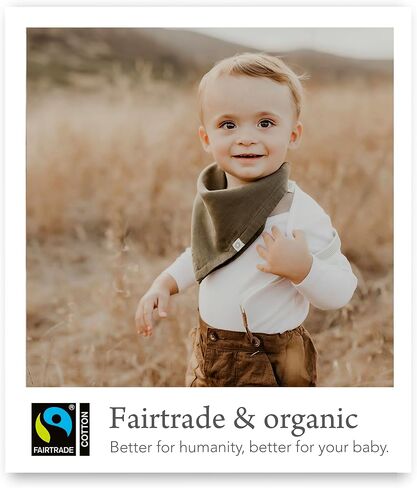 Kishu Baby Indi GOTS Organic Muslin Baby Bandana Bibs Set, 4-Way Reversible Drool Bib Set in Kuwait