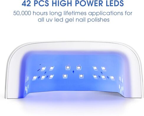 مصباح أظافر LED بالأشعة فوق البنفسجية من ليدي آرت لطلاء الأظافر من الأكريليك قابل لإعادة الشحن، 60 وات، مجفف أسرع للأظافر لأظافر القدم مع مستشعر تلقائي، مصباح احترافي محمول لمعالجة الأظافر in Kuwait