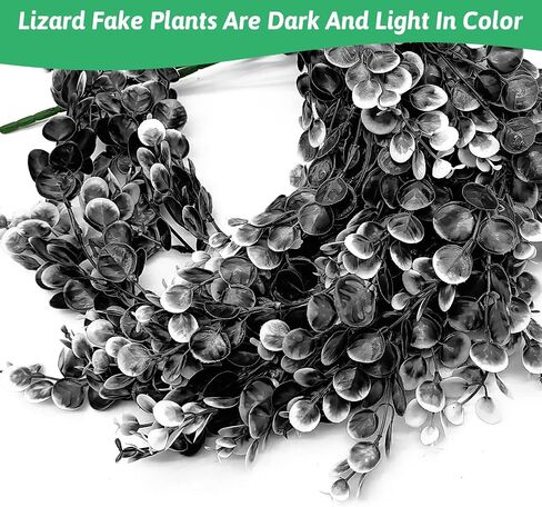Hamiledyi Fake Reptile Plants 2 Pack Hanging Fake Plants, Plants for Reptiles with Suction Cup, Fake Amphibian Plants for Bearded Dragon Lizard Geckos Chameleon Tank (Orange) in Kuwait
