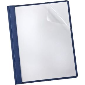 Oxford Linen Clear Front Report Covers, Letter Size, Black, 5 Pack (50406)
