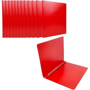 Fiberboard Binder, 8.5 Inch Centers, 3 Inch Capacity, Letter Size, for Pressboard Report Cover,12 per Box (Red) (Color)
