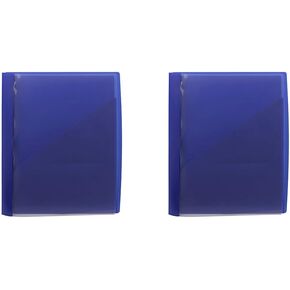 Smead Clear Front Poly Report Cover, Three Double Tang Side Fasteners, 1/2" Capacity, Letter Size, Dark Blue, 5 per Pack (86011)