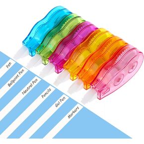 6 Pieces Correction Tape - White Out Correction Tape with No Drying Time, Easy To Use Applicator for Instant Corrections, Writing Tape for School Supplies, Office, 1/5 x 158 inch