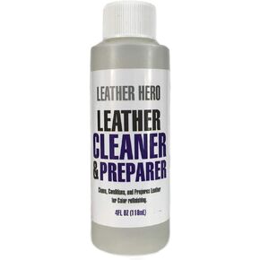 Leather Hero Cleaner & Restorer - 4oz (Makes 16oz) - Safe for All Smooth Leather - Made in USA
