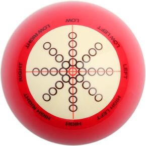 Training Cue Ball, 2.3in Pool Cue Ball, White Red Billiard Cue Ball, Practice Training Assist Accessory for America Pool Eight Ball