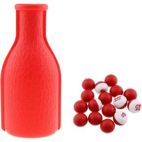 Billiard Table Kelly Pool Shaker Bottle Billiard Pool Shaker Pool Snooker with Tally Peas, Red