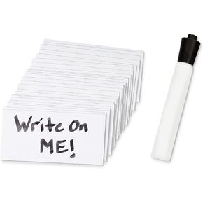 Blue Summit Supplies 25 Dry Erase Magnetic Labels, 2" x 4" Erasable Magnet Labels for Whiteboard, Shelf Label, and Other Magnetic Surfaces at Home, in The Office or Classroom, 25 Pack