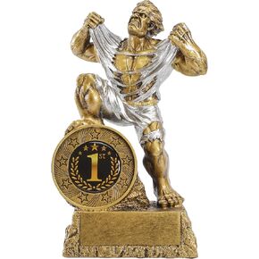 Decade Awards Large Monster with Insert Trophy - 9.5 Inch Tall | Triumphant Beast Award - Engraved Plate Upon Request