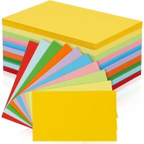 300 PCS Colored Index Cards, 3x5 Inches Flash Cards, Heavy Note Cards, Study Cards for School, Learning, Memo Scratch Pad, 10 Colors (Blank)