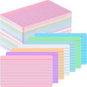 100 Pcs Dry Erase Index Cards Laminated Cards Reusable Dry Erase Note Cards Flash Sheets Game Cards for School Office Home to Do List (Colorful,4 x 6 Inch)