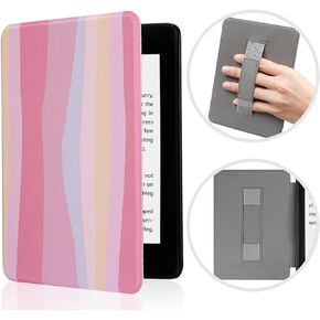 حافظة SCSVPN لجهاز Kindle الجيل العاشر 2019 مقاس 6 بوصة (رقم الموديل J9G29R) مع حزام يد، نوم/تنبيه تلقائي - غطاء حماية من جلد البولي يوريثان فائق النحافة (لا يناسب Paperwhite/Oasis) - أزرق ملون