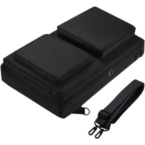 Carrying Case Portable Bag Travelling Case Compatible with DDJ-SR2 / DDJ-REV1 / S4 MK3 / Mixtrack Platinum FX/Inpulse 500 Portable Controller and DJ Headphone (Black)